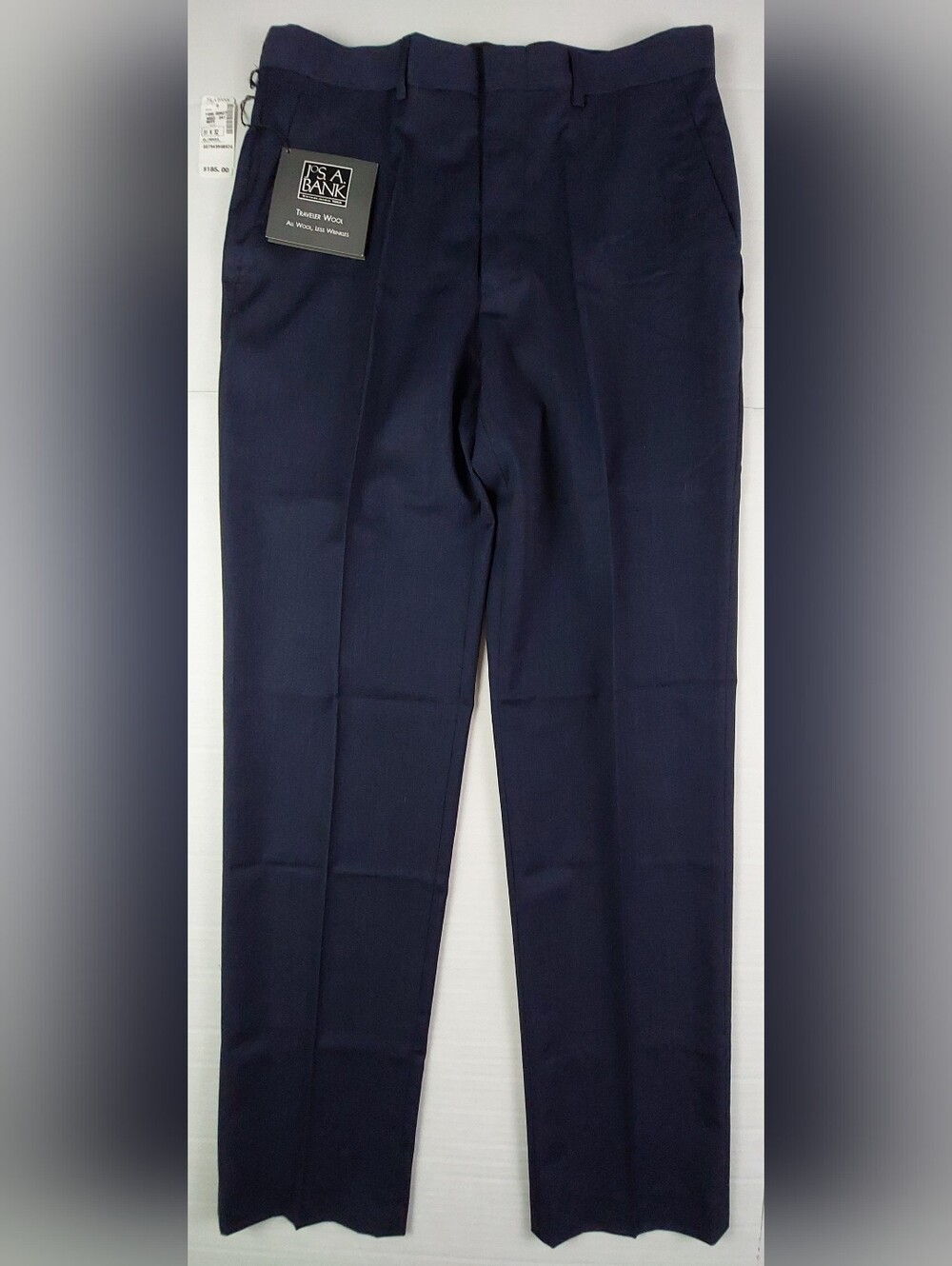 Jos A Bank Travelers Collection Dress Pants Mens Size 31x32 Blue Wool NWT $185